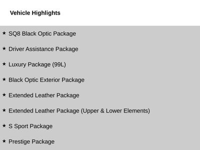 2021 Audi SQ8 4.0T Prestige quattro