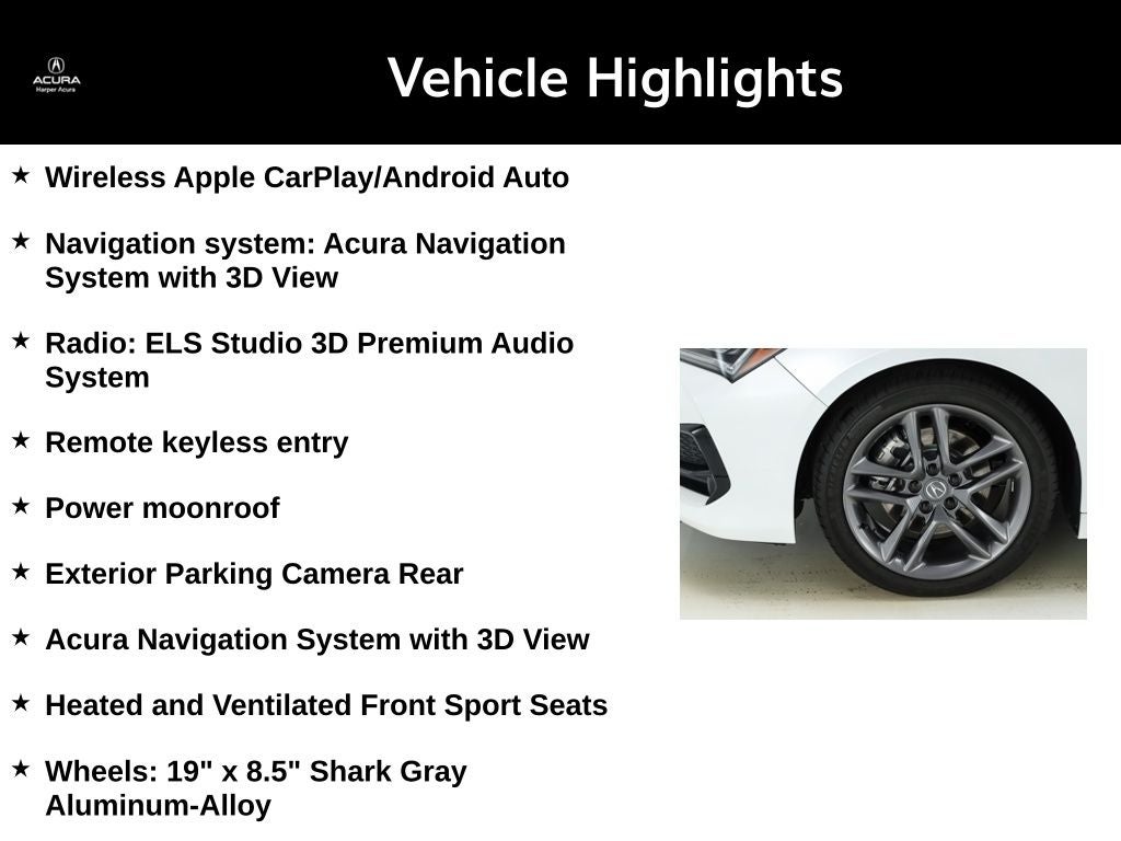 2025 Acura TLX A-Spec Package SH-AWD