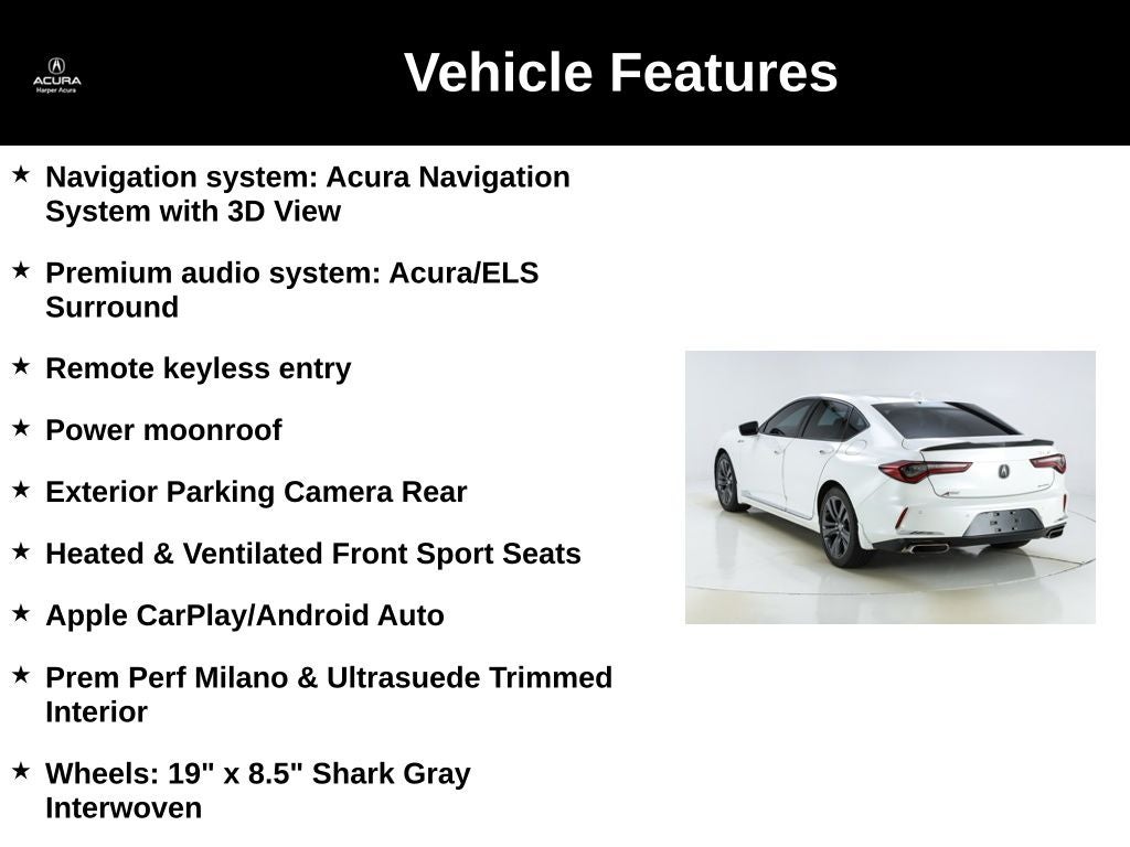 2021 Acura TLX A-Spec Package SH-AWD