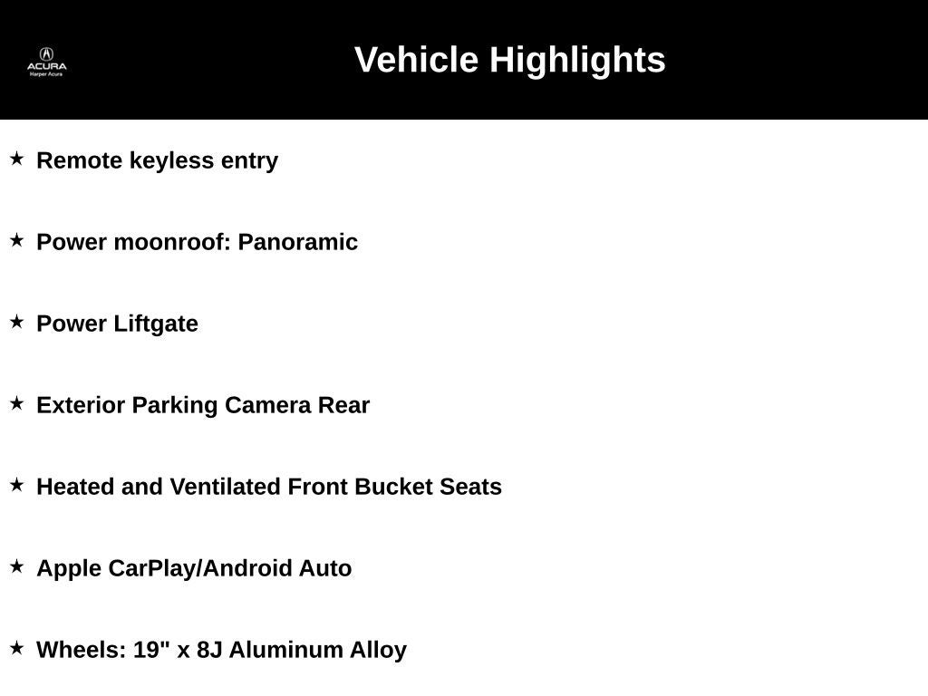 2025 Acura ADX A-Spec Package