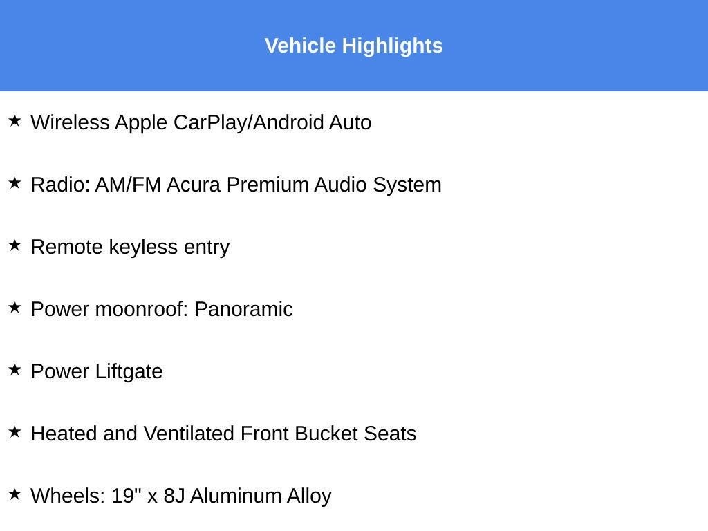 2025 Acura ADX A-Spec Package