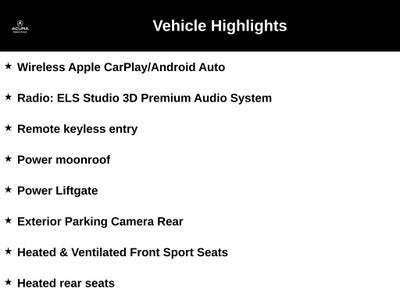 2025 Acura RDX A-Spec Advance Package SH-AWD
