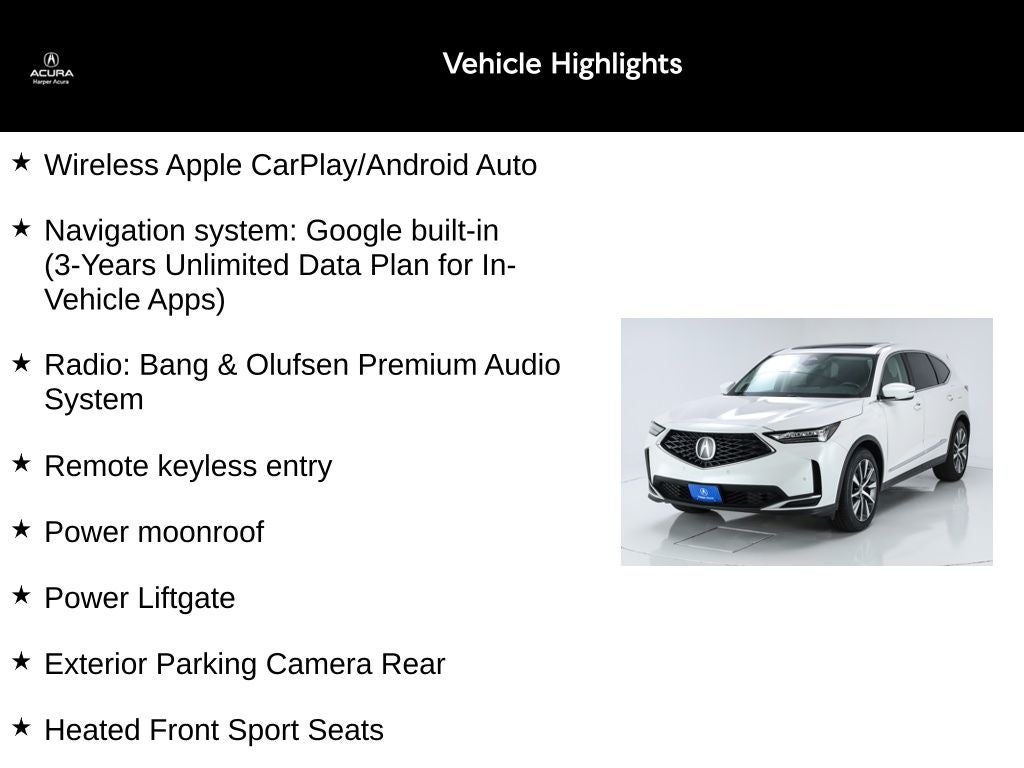 2025 Acura MDX Technology Package