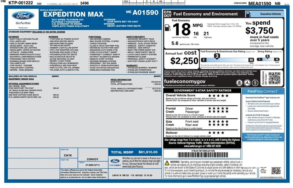 2021 Ford Expedition Max Platinum