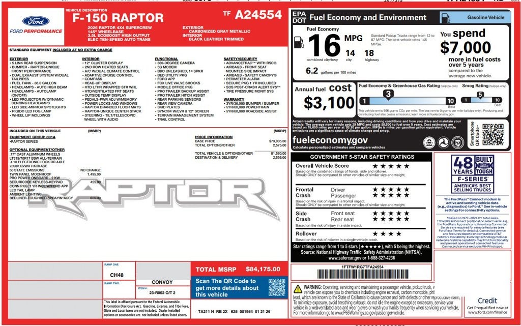 2026 Ford F-150 Raptor
