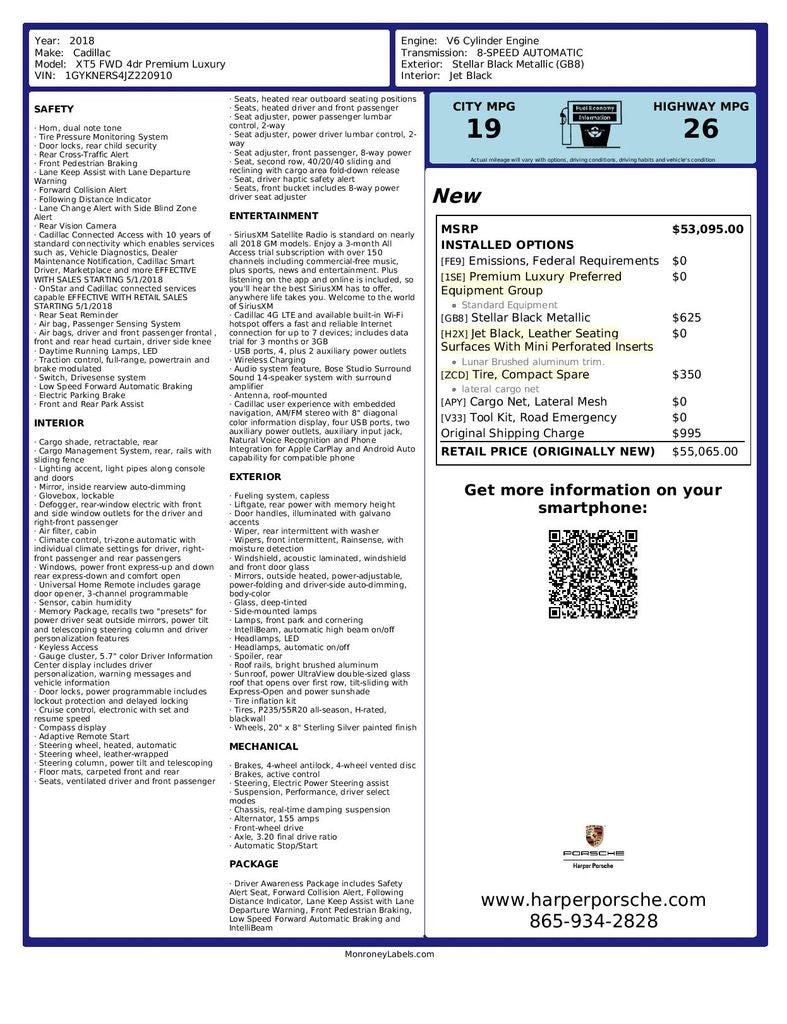 2018 Cadillac XT5 Premium Luxury