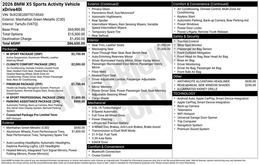 2026 BMW X5 xDrive40i