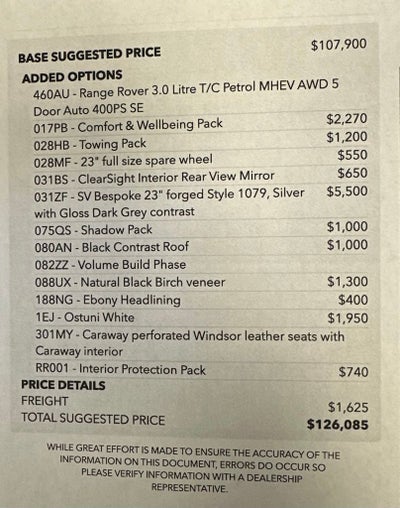 2025 Land Rover Range Rover SE