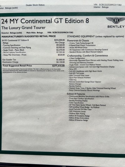 2024 Bentley Continental GT V8 Edition 8
