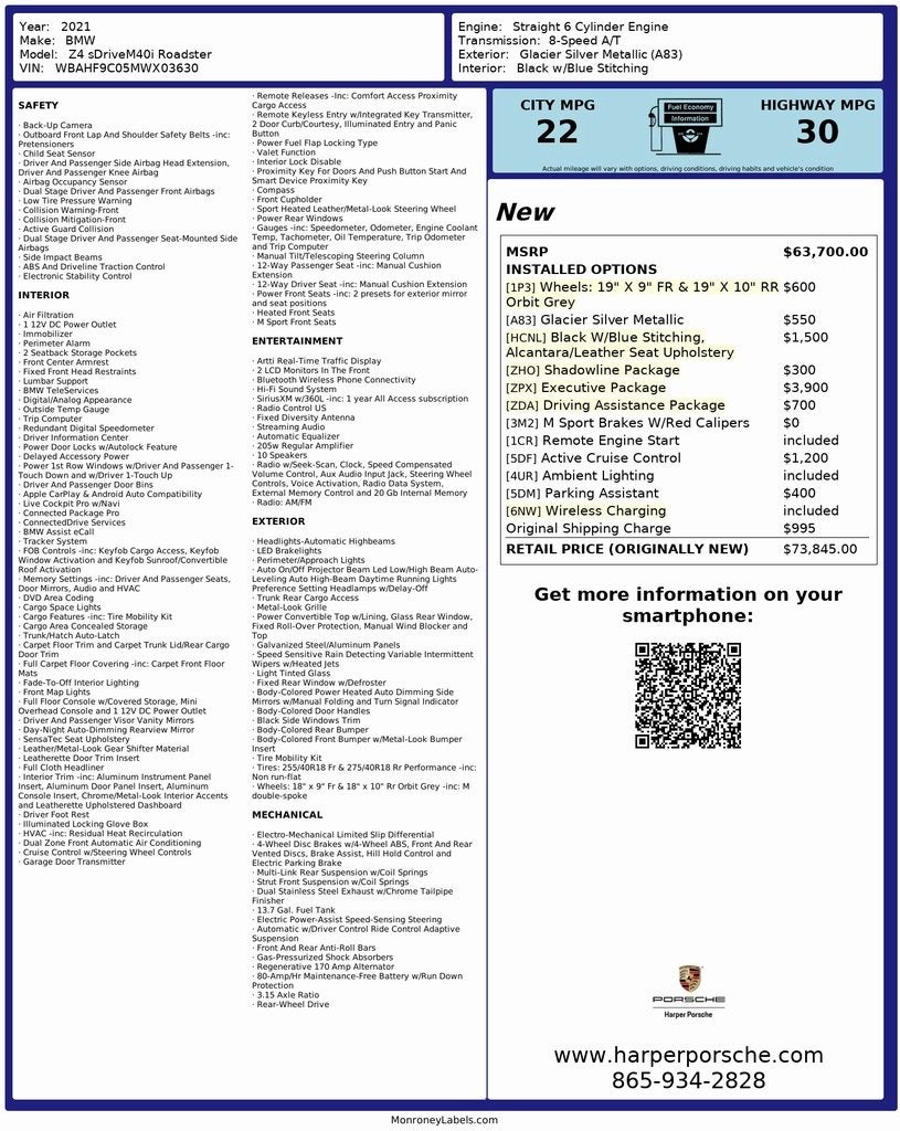 2021 BMW Z4 sDrive M40i