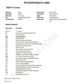 2020 Porsche 911 Carrera