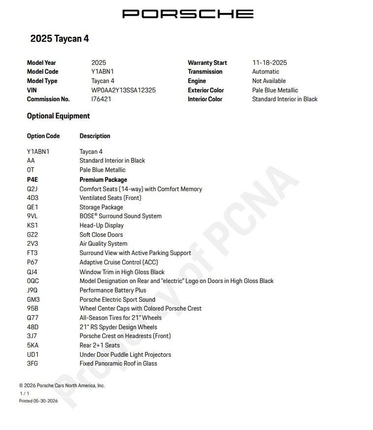 2025 Porsche Taycan 4