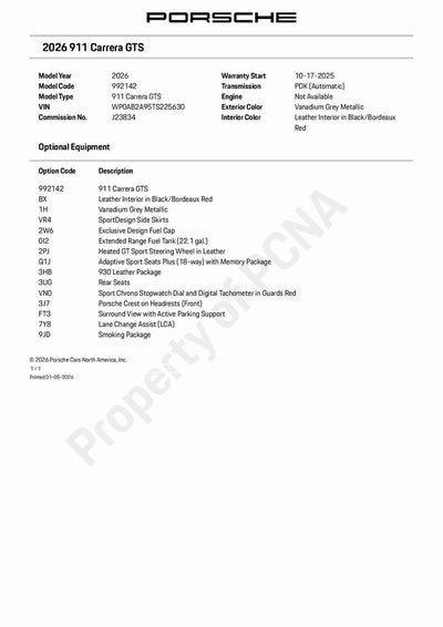 2026 Porsche 911 Carrera GTS