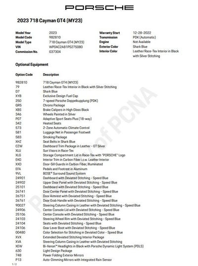 2023 Porsche 718 Cayman GT4