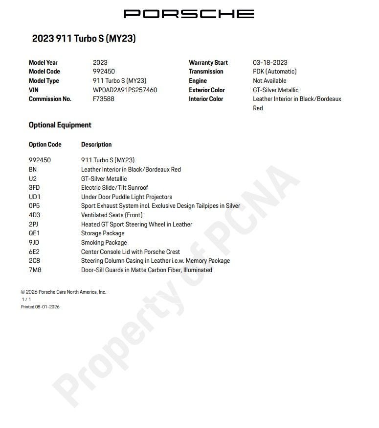 2023 Porsche 911 Turbo S