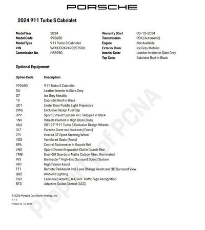 2024 Porsche 911 Turbo S
