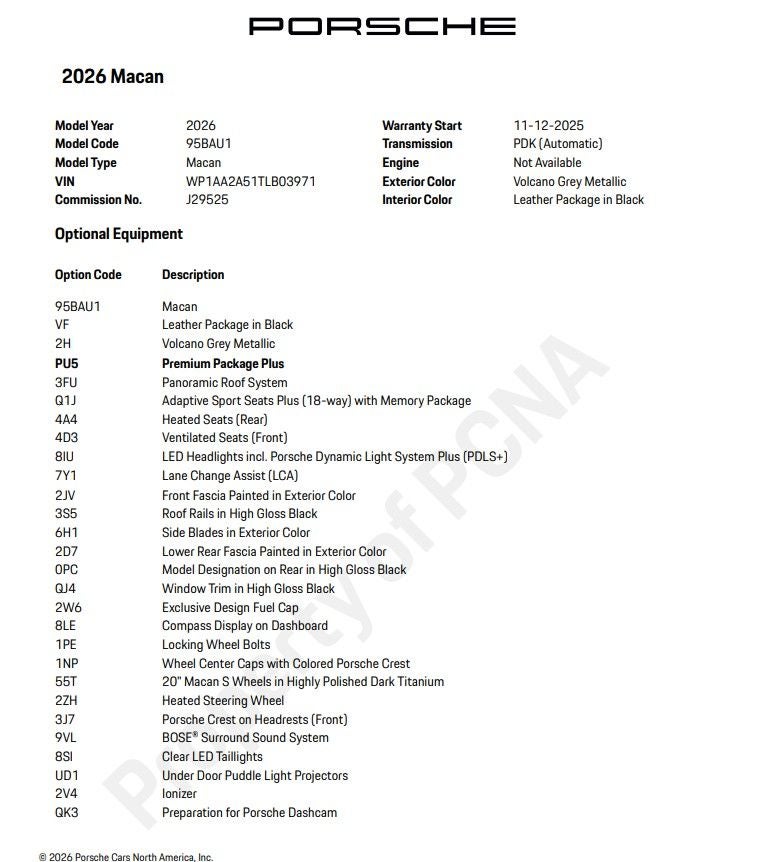 2026 Porsche Macan Base