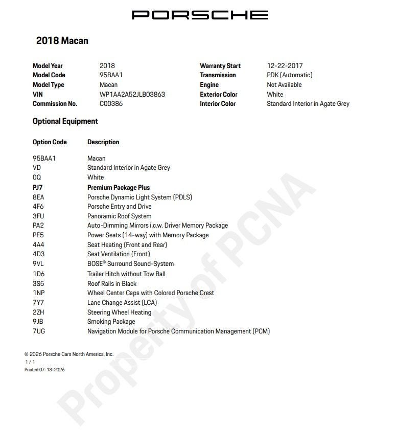 2018 Porsche Macan Base