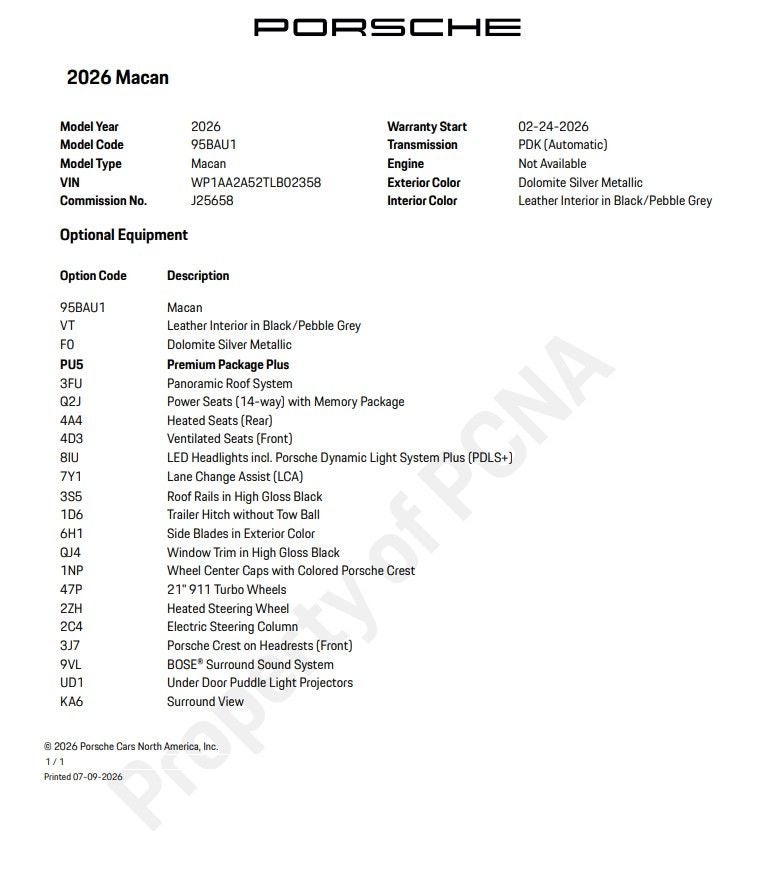 2026 Porsche Macan Base
