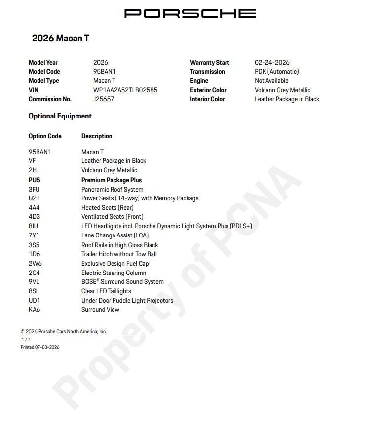 2026 Porsche Macan T