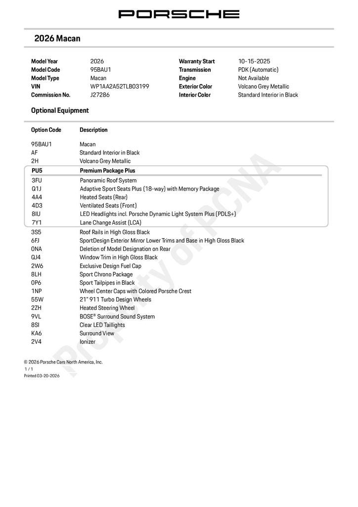 2026 Porsche Macan Base