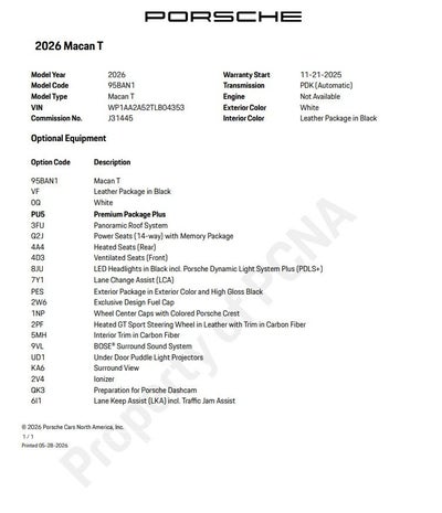 2026 Porsche Macan T