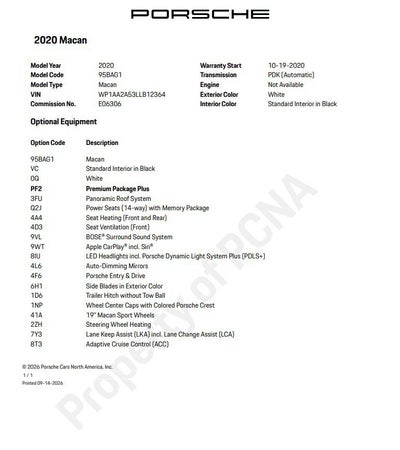 2020 Porsche Macan Base
