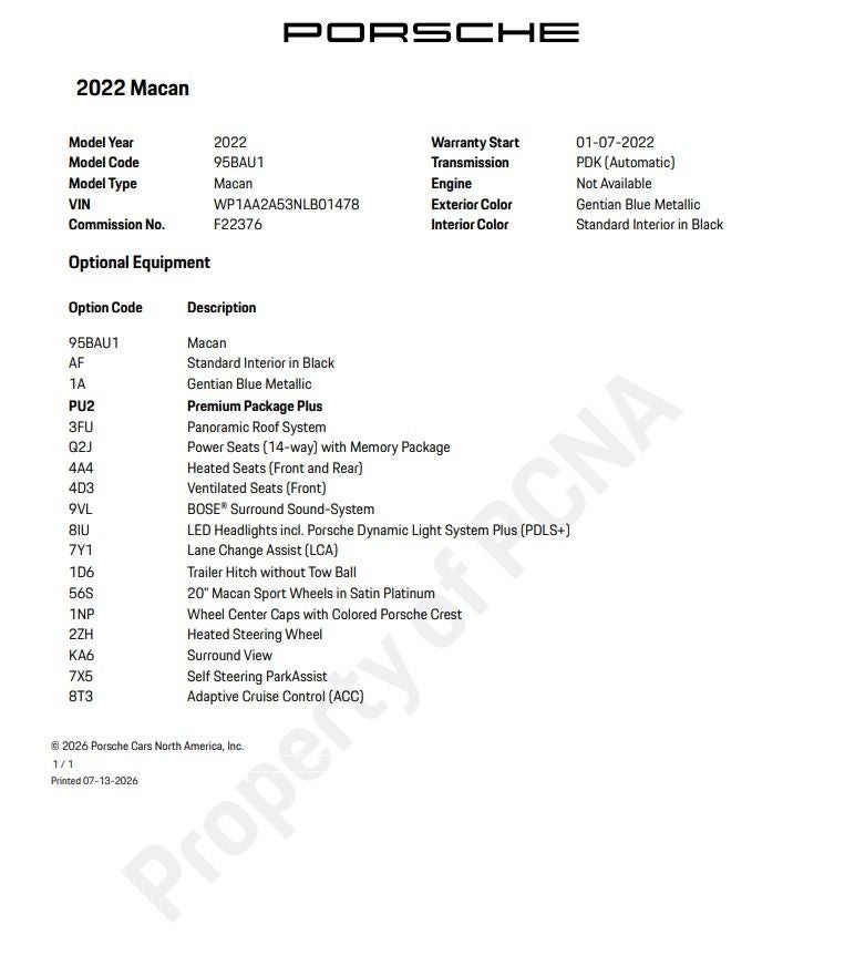 2022 Porsche Macan Base