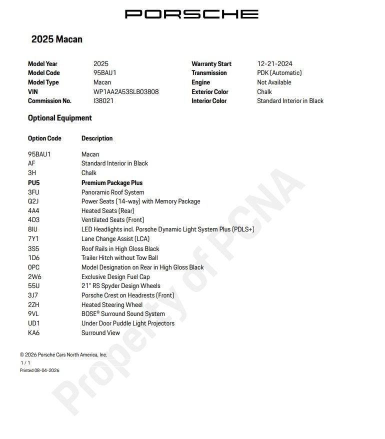 2025 Porsche Macan Base