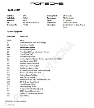 2026 Porsche Macan Base