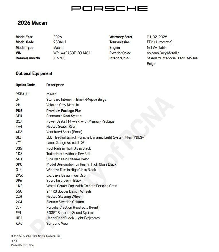 2026 Porsche Macan Base