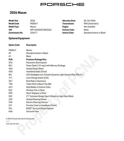 2026 Porsche Macan Base
