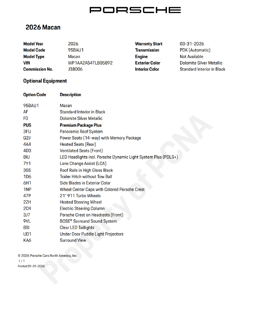 2026 Porsche Macan Base