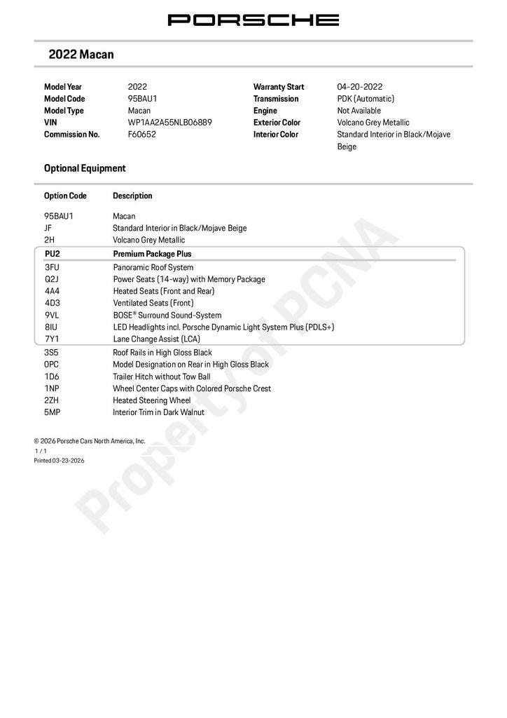 2022 Porsche Macan Base