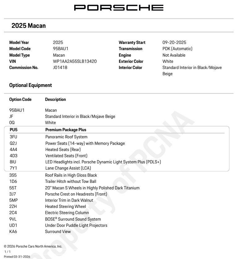 2025 Porsche Macan Base