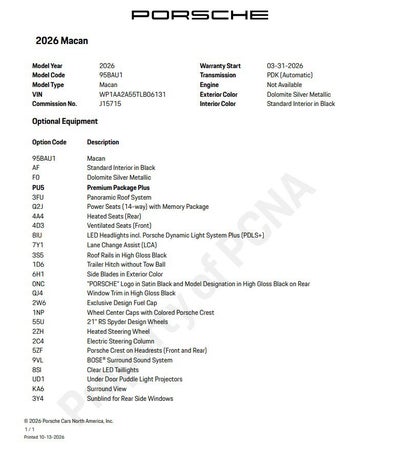 2026 Porsche Macan Base