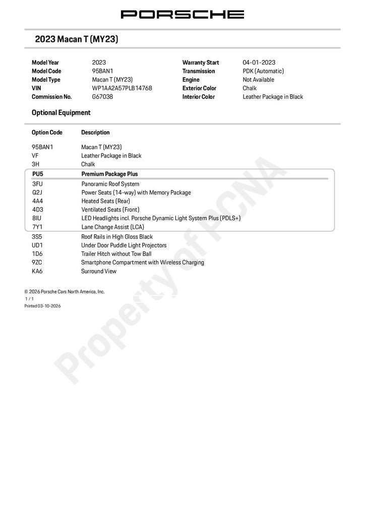 2023 Porsche Macan T
