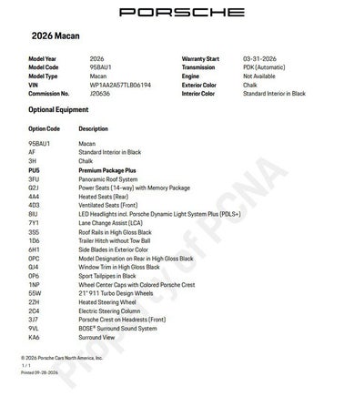 2026 Porsche Macan Base