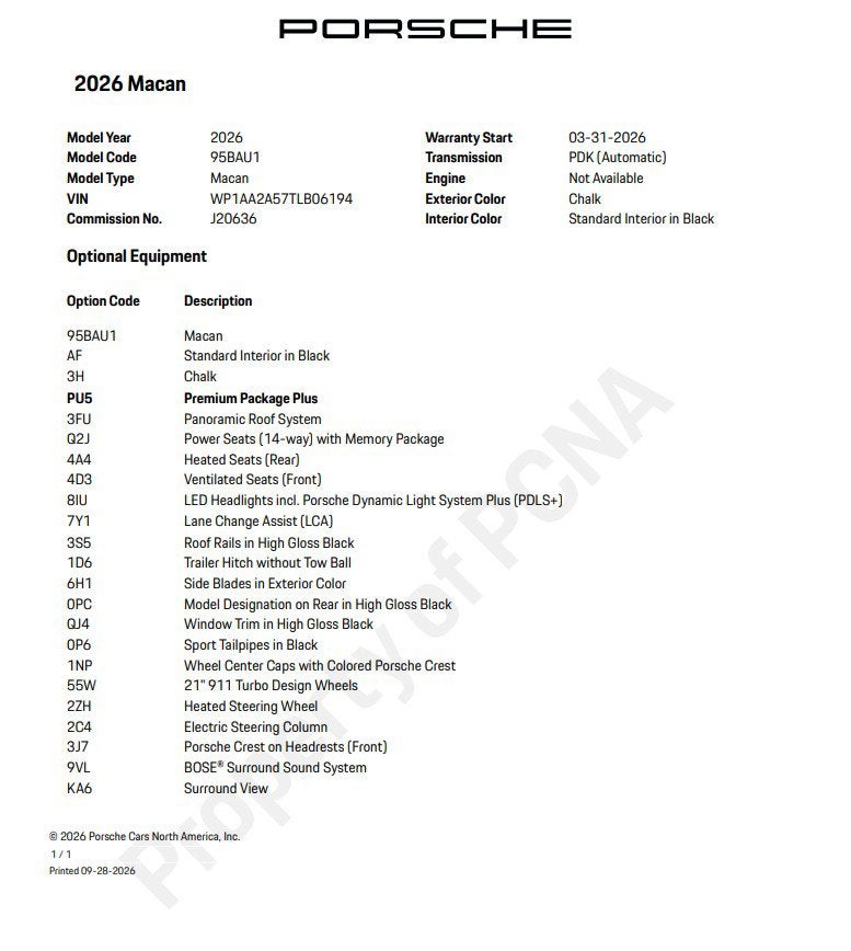 2026 Porsche Macan Base