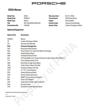 2026 Porsche Macan Base