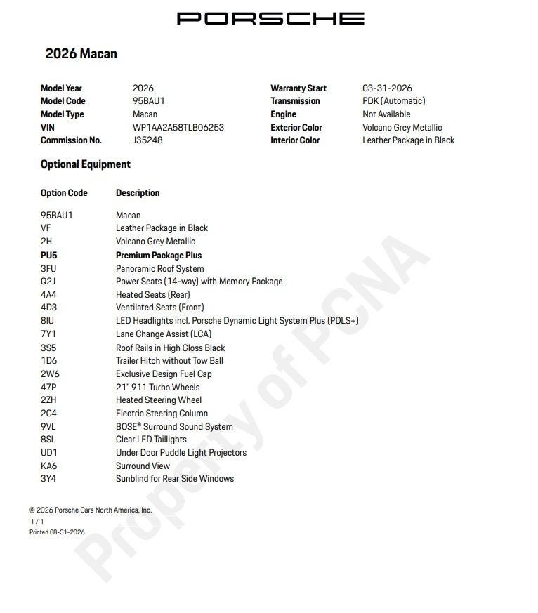 2026 Porsche Macan Base