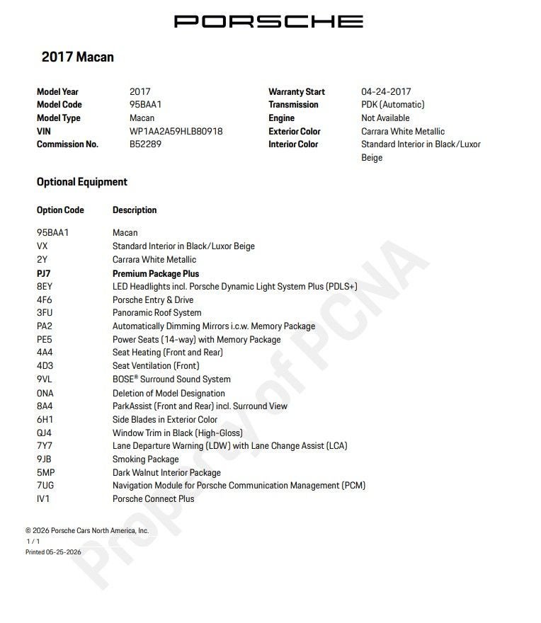 2017 Porsche Macan Base