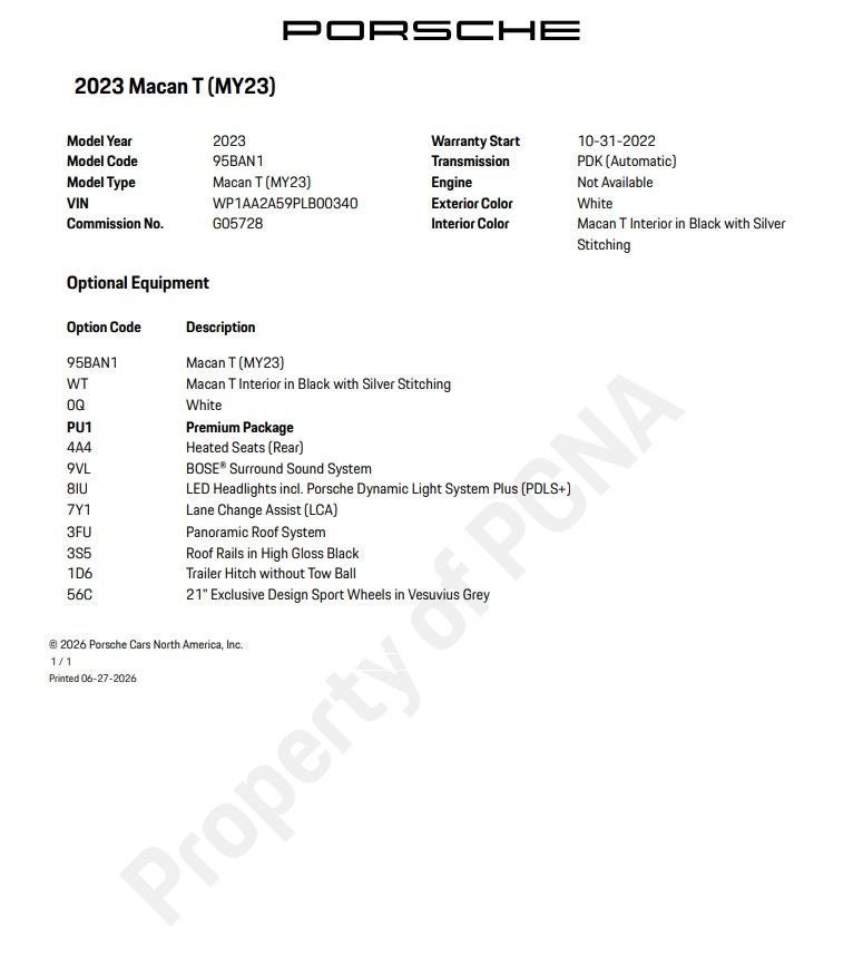 2023 Porsche Macan T