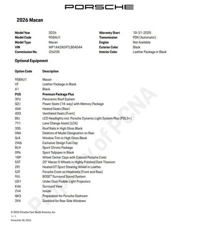 2026 Porsche Macan Base