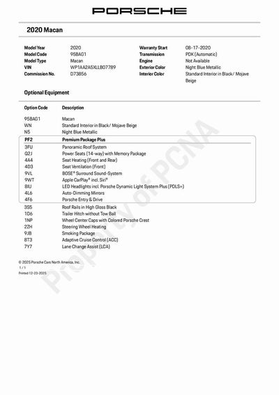 2020 Porsche Macan Base