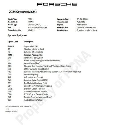 2024 Porsche Cayenne Base