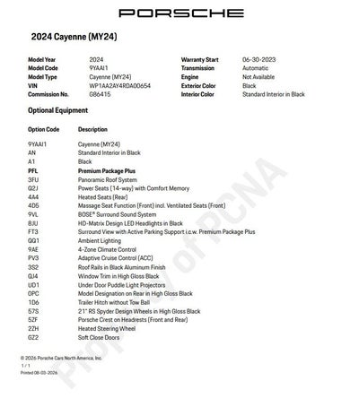 2024 Porsche Cayenne Base