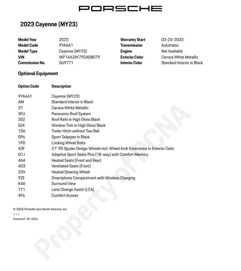 2023 Porsche Cayenne Base