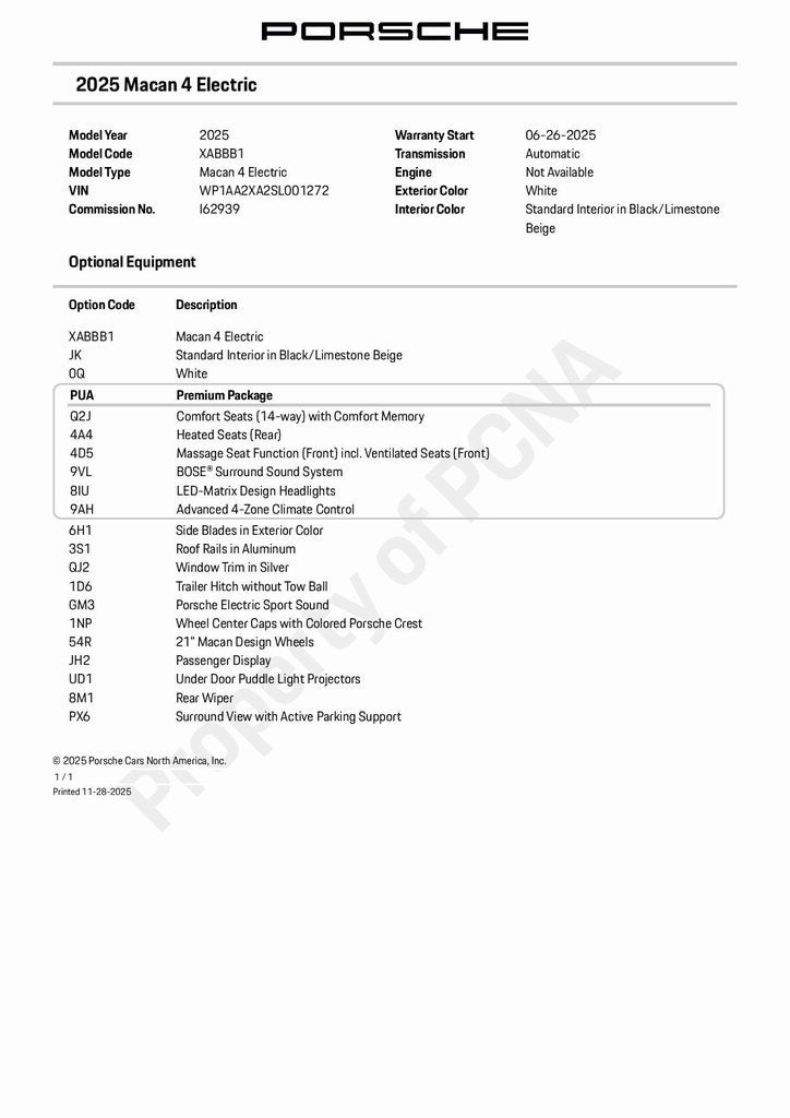 2025 Porsche Macan Electric 4