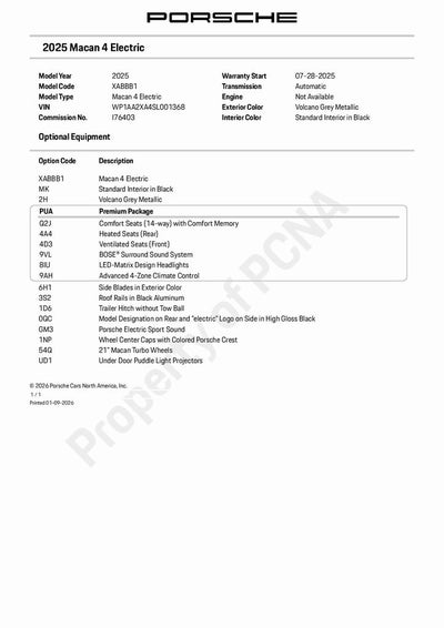 2025 Porsche Macan Electric 4